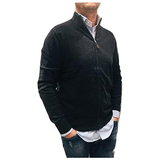 STILL maglia maglione cardigan con zip uomo lana cachemire camicia regular autunno inverno full zip j1780 rosso bordeaux