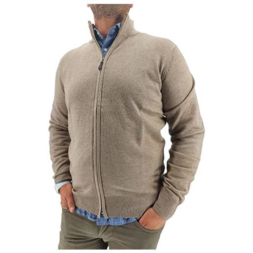 STILL maglia maglione cardigan con zip uomo lana cachemire camicia regular autunno inverno full zip j1780 blu avion
