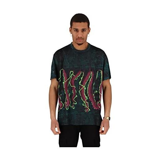Octopus uomo t-shirt shake tee 22sots16 col. Nero l/nero