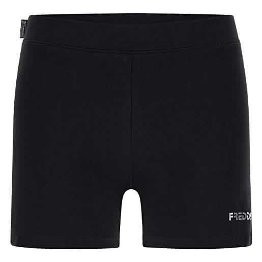 FREDDY - shorts aderenti elasticizzati con logo argento, nero, medium
