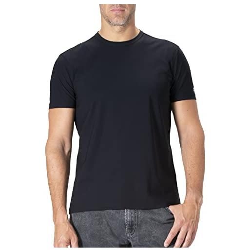 Wave Futura - Beyond Clothing wave futura - t-shirt da uomo tokyo: tessuto tecnico made in italy no stiro, massima traspirabilità, freschezza e comfort. (blu delavè, l)