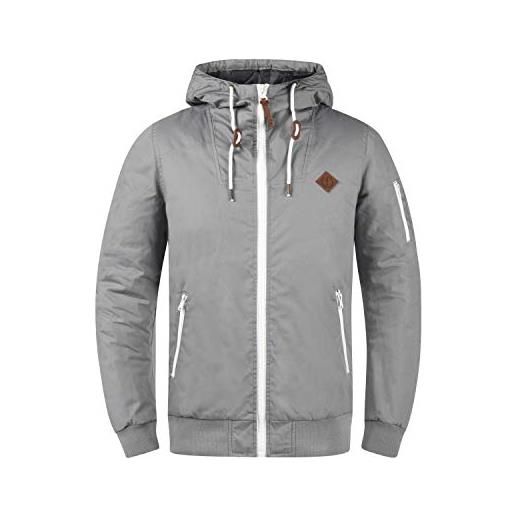 !Solid tilly giacca di mezza stagione piumini giubotto da uomo con cappuccio, taglia: 3xl, colore: dark grey (2890)