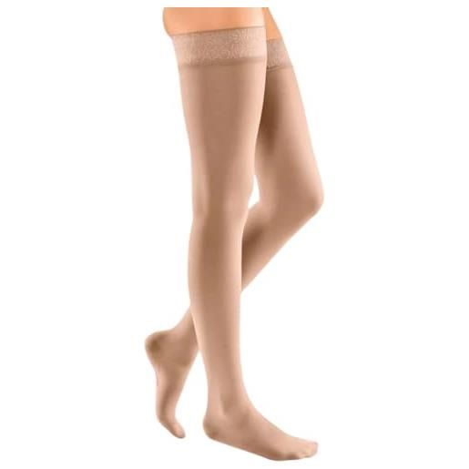 Medi mediven elegance 0258115 - calze a compressione da donna, con punta chiusa | ccl2 | largo nastro adesivo | caramel | taglia v corta