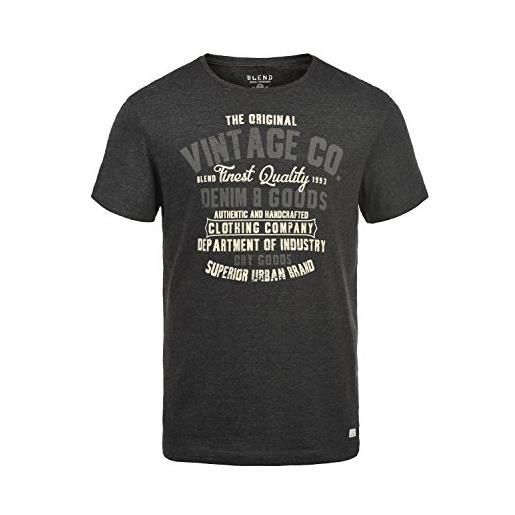 b BLEND blend vadim magliette t-shirt a maniche corte con stampa da uomo con girocollo taschino in cotone 100% , taglia: xl, colore: stone mix (70813)