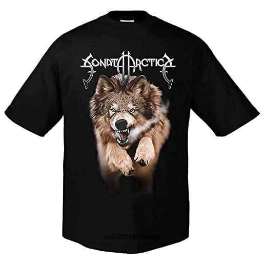 WENROU sonata arctica - maglietta da uomo con stampa grafica sake of revenge, colore: marrone, nero , l