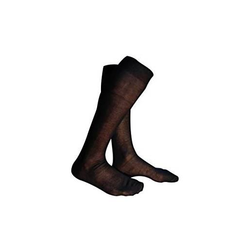 Frencis 6 paia calze calzino filo di scozia ultra sottile lungo uomo rimagliate a mano (assortito scuri, 11½12 (43-44))