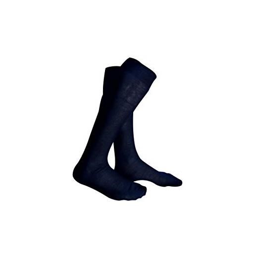 Frencis 6 paia calze calzino filo di scozia ultra sottile lungo uomo rimagliate a mano (blu, 11½12 (43-44))