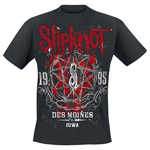 Slipknot iowa star uomo t-shirt nero m 100% cotone regular
