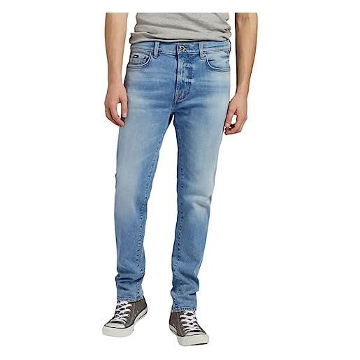 Gas jeans 5 tasche fit skinny sax zip rev 351418031070 blu