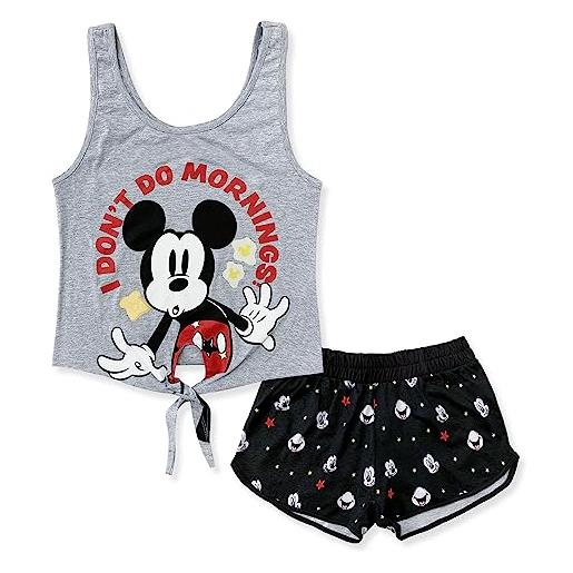 Disney pigiama corto donna mickey mouse canotta e short in cotone estivo 6185