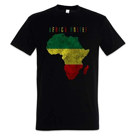 Urban Backwoods africa unite uomo t-shirt nero taglia 2xl