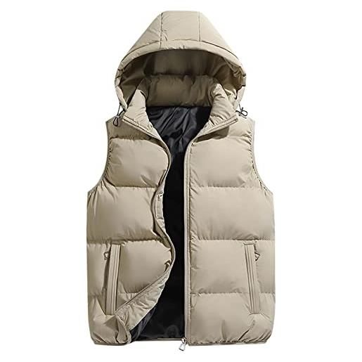 JMEDIC Giubbotto Elegante Invernale da uomo autunno inverno con cerniera  caldo piumino Giacche Termiche Piumino 100 Grammi Giacca Invernale Sportiva  (Khaki, L) : : Moda