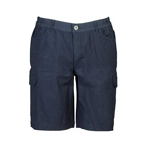 JRC 994081 cambogia pantalone corto da uomo misto cotone elastan multistache elasticizzato lavorazione ripstop tasche nero (l)