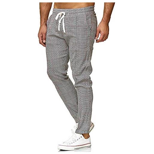 Redbridge pantalone slim a quadri cotone comfort casual elegante grigio xxl