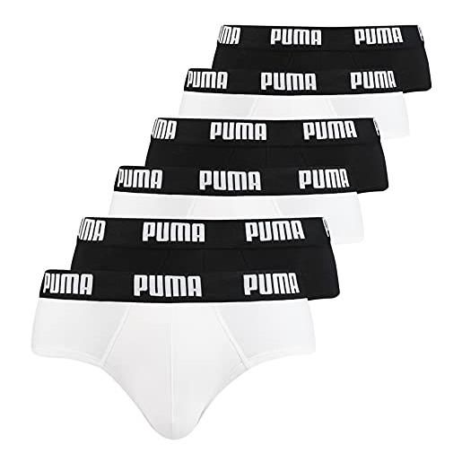 Puma - slip da uomo basic da uomo, confezione da 8 - 301 bianco/nero. Xl