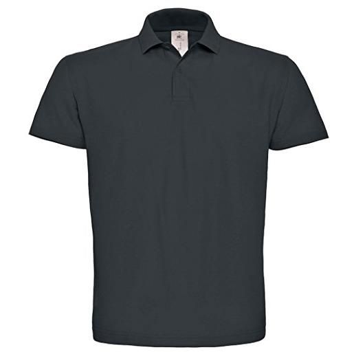 B&C collection id. 001 polo shirt uomo aderente manica corta tee sport - antracite (3xl)