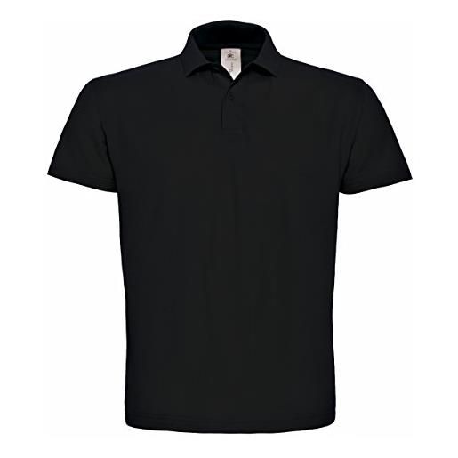 B&C collection id. 001 polo shirt uomo aderente manica corta tee sport - antracite (l)