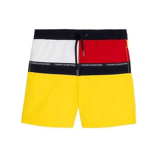 Tommy Hilfiger flag colour-blocked mid length swim shorts