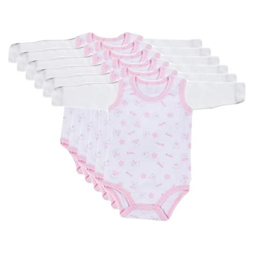 SalGiu body (6 pezzi) neonato manica lunga 100% caldo cotone invernali (12 mesi, rosa)