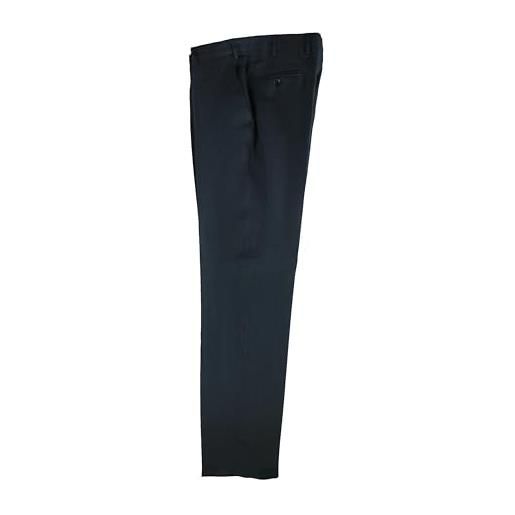 ALVIPERI pantalone uomo classico puro lino vestibilità comoda taglie forti e calibrate fino alla tg. 71 (9xl, celeste)