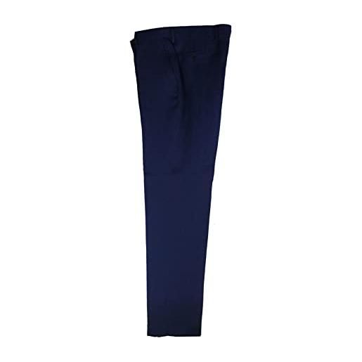 ALVIPERI pantalone uomo classico puro lino vestibilità comoda taglie forti e calibrate fino alla tg. 71 (62, sigaro)