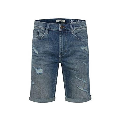 b BLEND blend deniz pantaloncini di jeans shorts bermuda da uomo elasticizzato regular- fit, taglia: xl, colore: denim middleblue (76201)