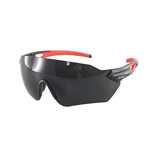 Alpland occhiali da ghiacciaio, occhiali da montagna, occhiali da arrampicata, occhiali da sci, cyclo. Cross, occhiali protettivi cat. 4 ampio campo visivo (nero rosso cat. 4)