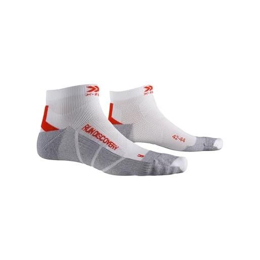 X-Socks run discovery socks socks, unisex - adulto, opal black/arctic white, 45-47