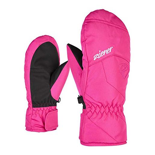 Ziener layota - guanti da sci, unisex, per bambini, unisex bambini, 801973, rosa (pop pink), 7.5