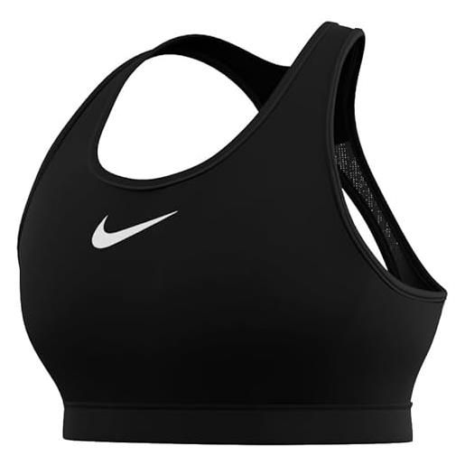 Nike dx6815-010 w nk df swsh hgh spt bra reggiseno sportivo donna black/iron grey/white taglia 2xa-b