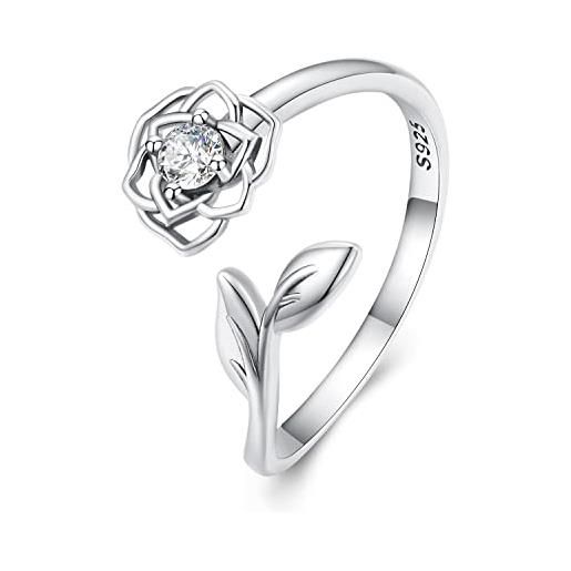 Cicili anello da donna, anelli donna argento 925, delicata camelia anello twist, compleanno natale san valentino donna regalo idea