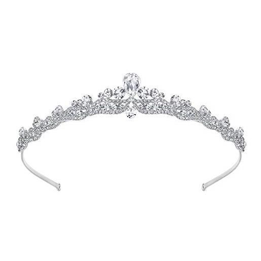 EVER FAITH tiara cristallo austriaco gioielli dei capelli matrimonio tiara fascia argento-fondo