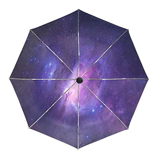 Sawhonn spazio galassia universo nebulosa fantasia ombrello automatico pieghevole portatile ombrelli antivento da viaggio per uomini donn