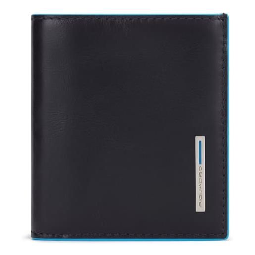 PIQUADRO portafoglio verticale blue square color nero
