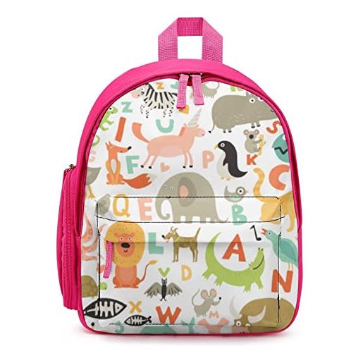 LafalPer zaini semplici piccoli per bambini borsa scuola asilo elementare zaini casual moda per ragazze ragazzi simpatici animali dell'alfabeto