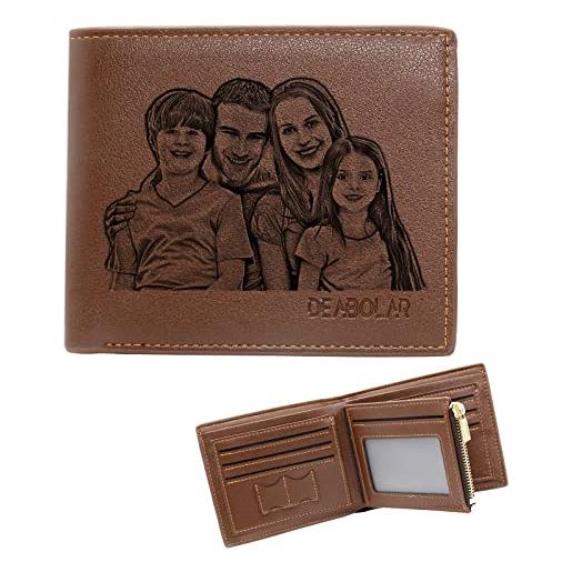XJone personalizzato uomo portafoglio con foto in pelle per lui marito regalo festa del papà