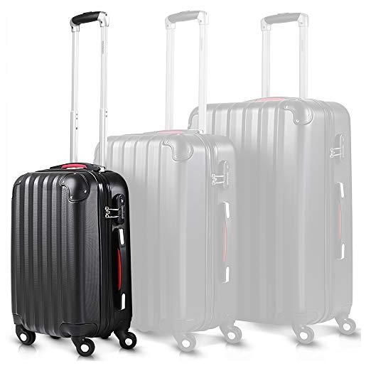 Monzana valigia a guscio rigido m trolley lucchetto 4 ruote bagaglio manico telescopico alluminio