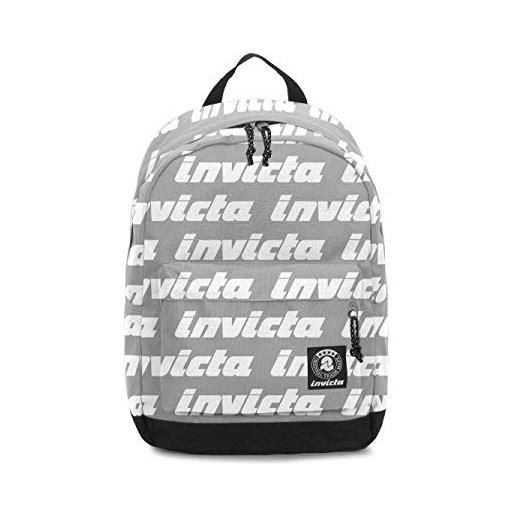 Invicta zaino scuola Invicta, carlson pro lettering, grigio, tasca porta pc