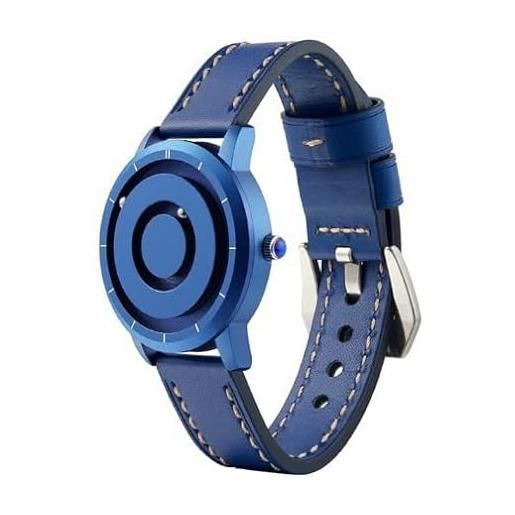OSOLVE bracciale in pelle orologi magnetici creativi orologi impermeabili da uomo in silicone di lusso al quarzo blu con sfera magnetica