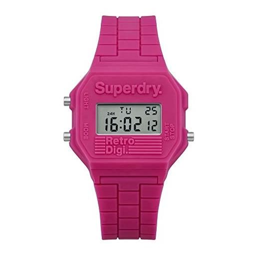 Superdry orologio digitale quarzo donna con cinturino in silicone sylsyl201p