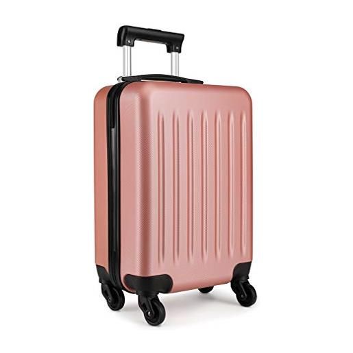 KONO trolley bagaglio a mano 48x30x20cm valigia rigida in abs valigie piccola con 4 ruote, 26l (nudo)