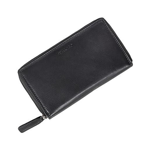 STILORD 'faye' portafoglio da donna in pelle con molte fessure per le carte di credito portafoglio portamonete accessorio per donne vintage in vera pelle, colore: nero