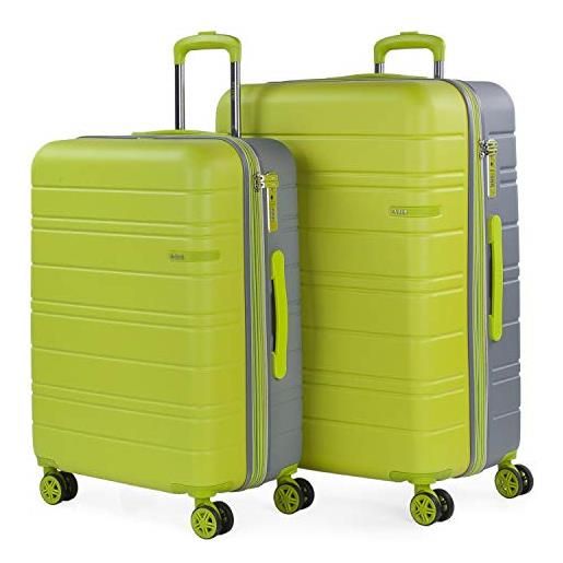 JASLEN - valigia bagaglio a mano 55x40x20 - trolley bagaglio a mano, trolley cabina, valigie, trolley 55x40x20 171250, pistacchio-argento