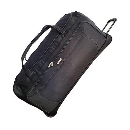 LILOSAC borsa da viaggio per roulette, grande, 90 cm di lunghezza, 182 l, borsa da viaggio con ruote (90 cm, nero)