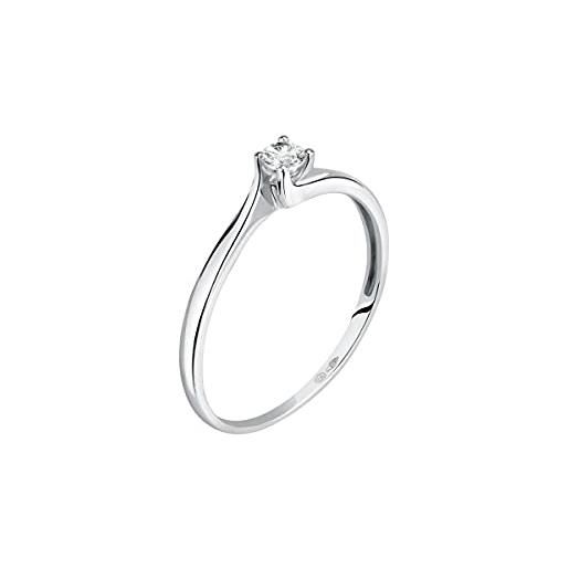 Bluespirit b-classic anello donna in oro bianco 375, zirconi, idee regalo - p. 77c9030017