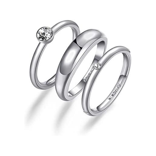 Brosway anelli donna in acciaio, anelli donna collezione symphonia - bym95c