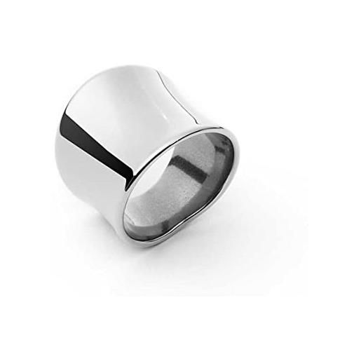 4US Cesare Paciotti anello da donna anello a fascia realizzato in acciaio color argento. Misura anello: 10. La referenza è 4uan4316w10