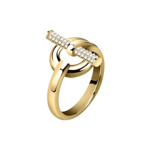 Morellato anello donna, collezione abbraccio, in acciaio, cristalli - sauc09