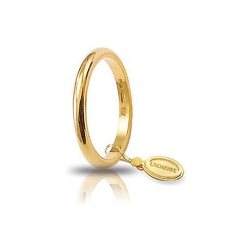 UNOAERRE fede matrimoniale francesina unoaerre oro giallo gr. 3 mm. 2,3