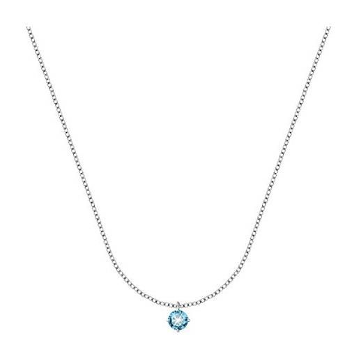 Bluespirit collana da donna, collezione aurora, in argento 925, zirconi - p. 25u210001000